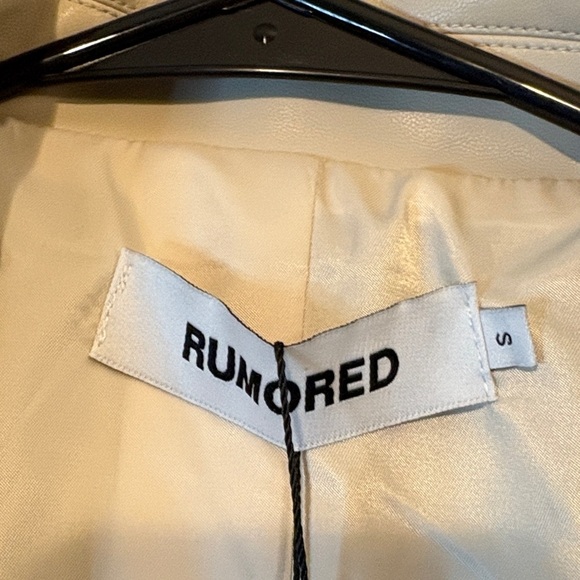 Rumored Matrix Classic Tan Trench Coat- Vegan Leather - Picture 3 of 6